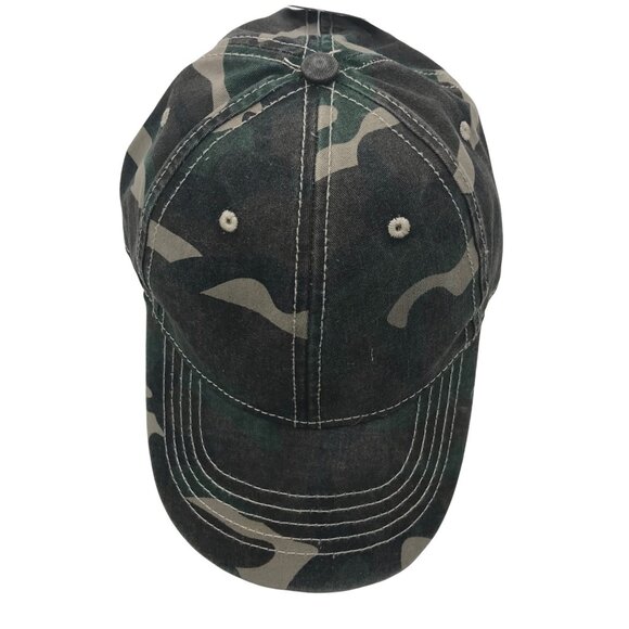 Time And Tru Womens One Size Baseball Cap Adjustable Back Strap Camo Green New - Picture 1 of 7